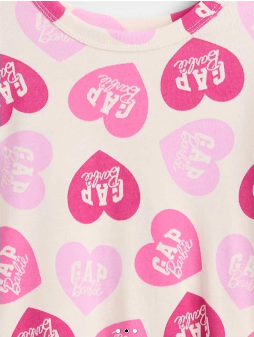 NWT babyGap x Barbie 100% Organic Cotton Pajamas 2/4/6T Pink Heart PJ 2pc Sleep
